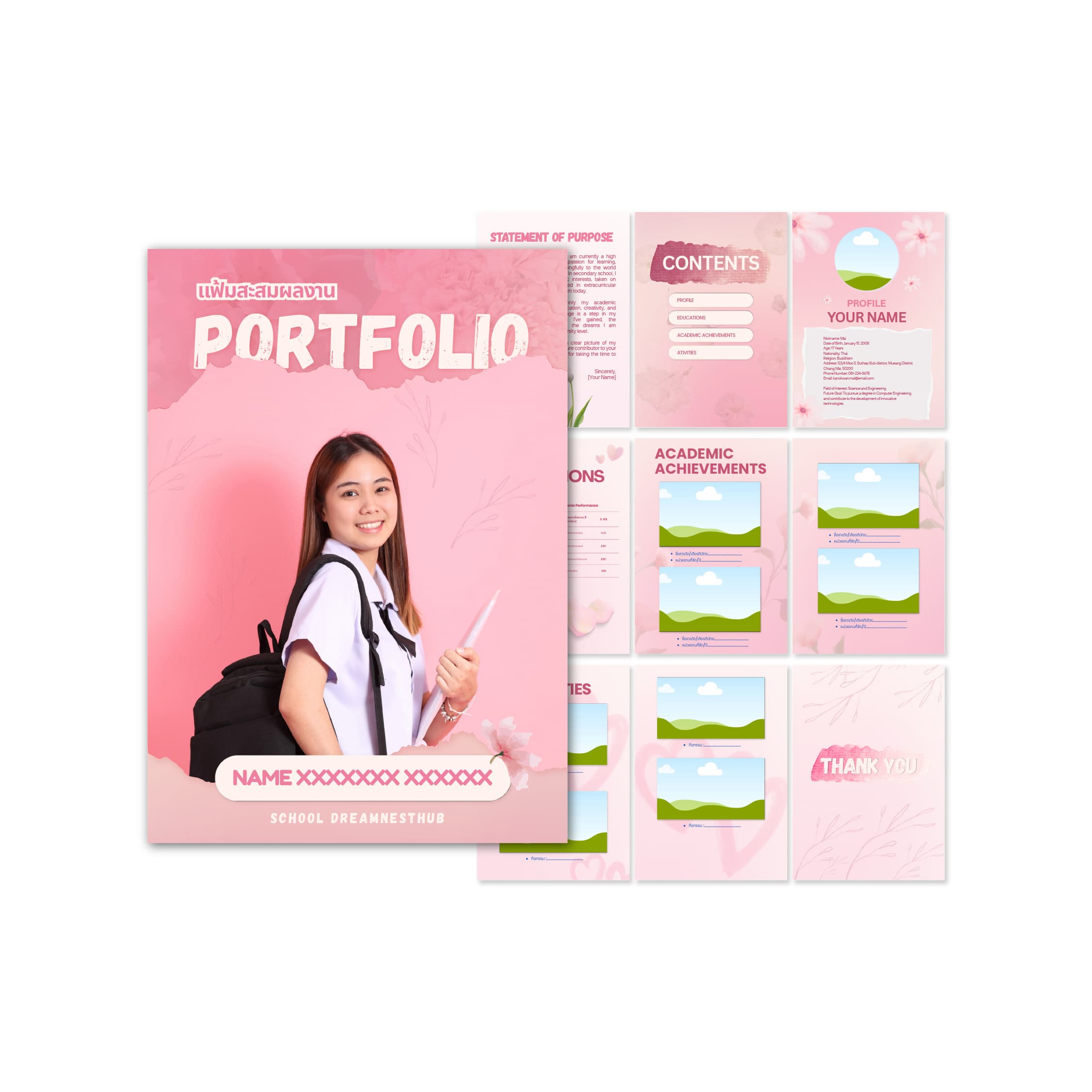 ตัวอย่าง Portfolio Template แบบที่ 9