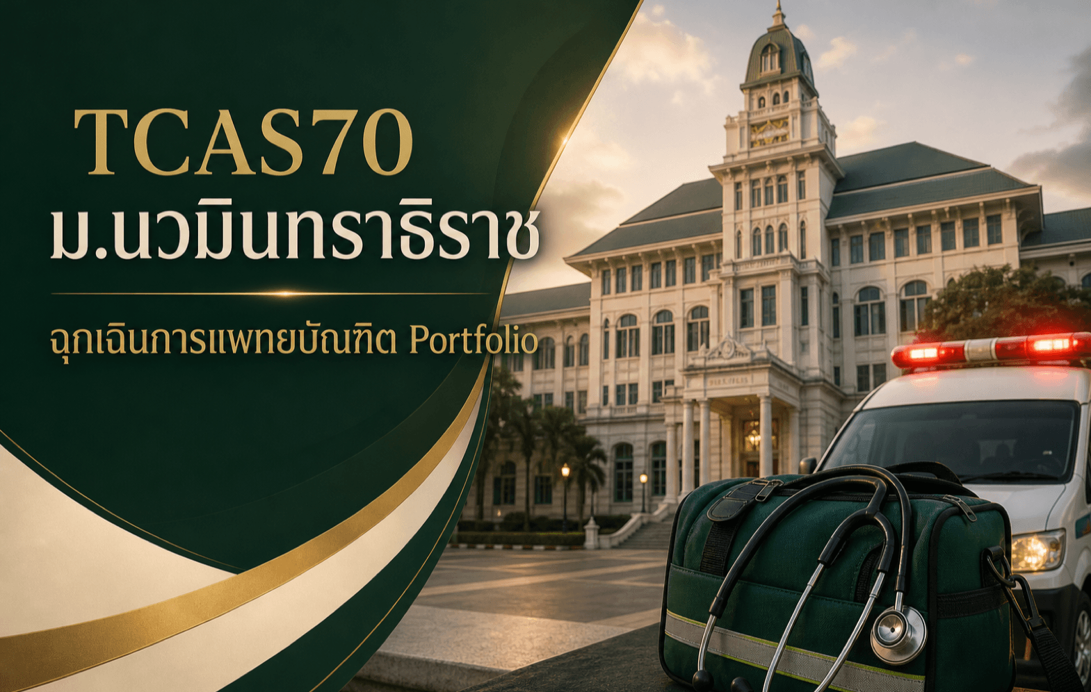TCAS70 ม.นวมินทราธิราช — ฉุกเฉินการแพทยบัณฑิต รอบ Portfolio
