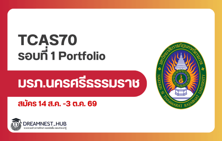ราชภัฏนครศรีธรรมราช TCAS70 รอบพอร์ต 2570: 1,579 ที่นั่ง 25 สาขาไม่กำหนดเกรด