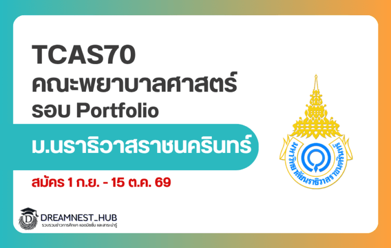 TCAS70 พยาบาล ม.นราธิวาสราชนครินทร์ รอบ Portfolio รับ 60 คน