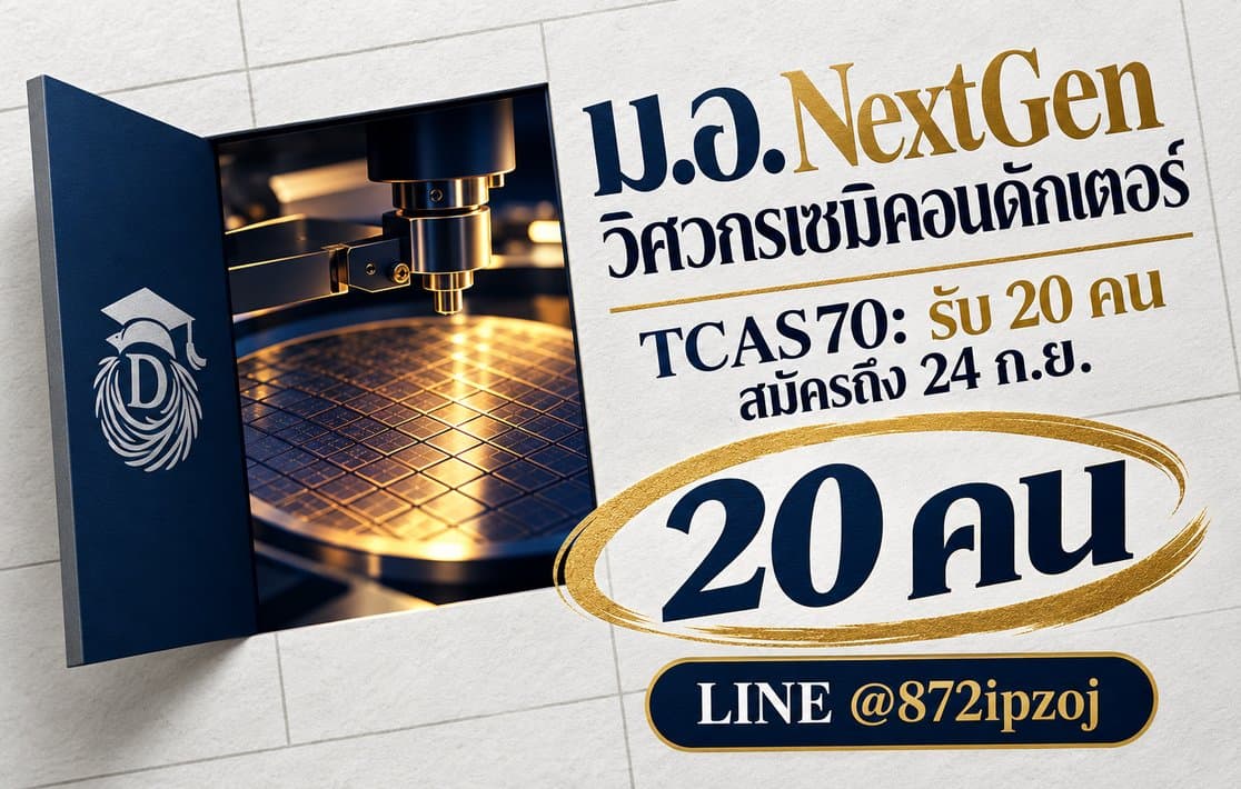 DreamNest illustrative cover for ม.อ. NextGen วิศวกรเซมิคอนดักเตอร์ TCAS70: รับ 20 คน สมัครถึง 24 ก.ย.