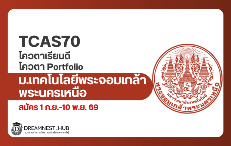 TCAS70 มจพ. รอบ 1 โควตาเรียนดี–โควตา Portfolio