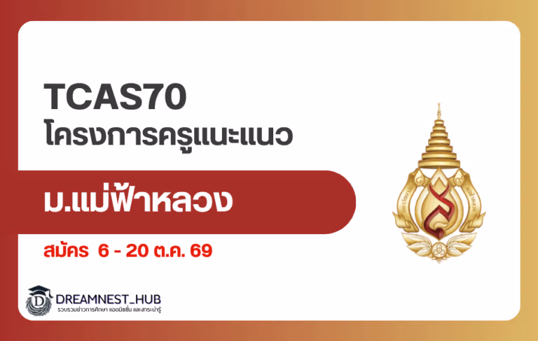 TCAS70 ม.แม่ฟ้าหลวง รอบ 1.1 Portfolio โครงการครูแนะแนว