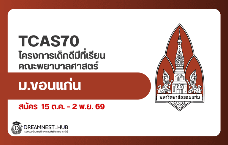 พยาบาล มข. TCAS70 รอบ Portfolio โครงการเด็กดีมีที่เรียน รับ 85 คน