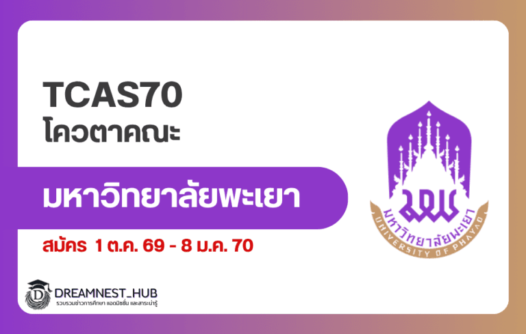 TCAS70 ม.พะเยา โควตาคณะ รับ 1,185 คน สมัคร 1 ต.ค. 69
